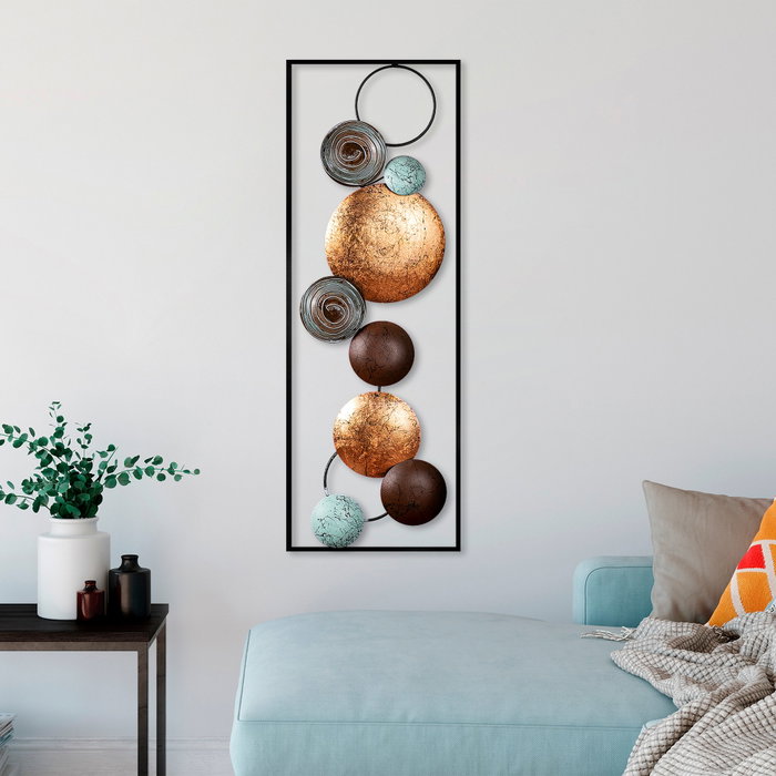 Wallity Textured - 7 Accesorio Decorativo de Pared de Metal Multicolor Wallity Textured - 7 Accesorio Decorativo de Pared de Metal Multicolor